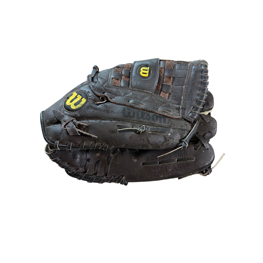 Wilson Baseball Glove Youth 12 Inch Black A2104 AS12 Advisory Staff MLB Leather